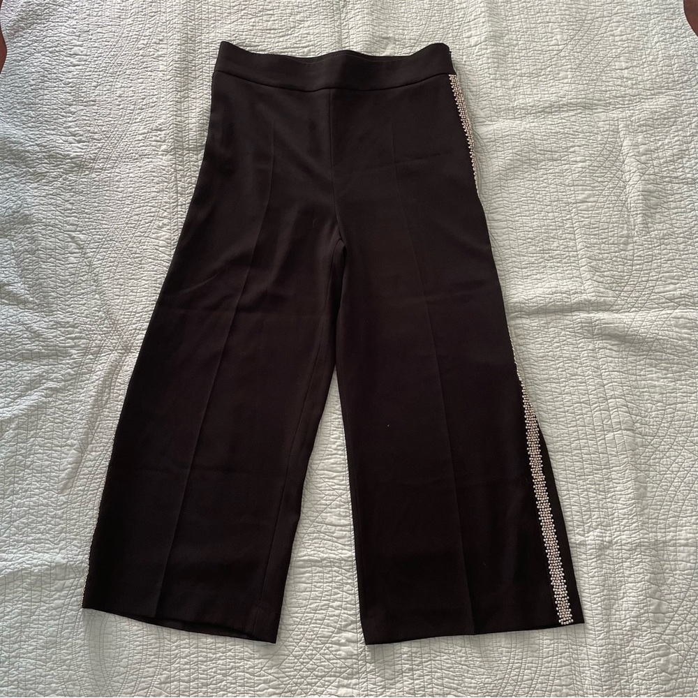 Zara women crop tuxedo pants